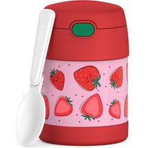 Thermos FUNtainer 10 Oz. Stainless Steel Funtainer Food Jar Strawberry Smiles Image 1
