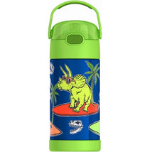 Thermos Funtainer 12 Oz Stainless Steel Non-Licensed, Water Bottle, Daring Dinos Image 1