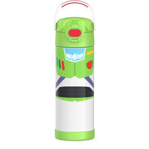 THERMOS FUNTAINER 16Oz Stainless Steel Vacuum Insulated Bottle with Wide Spout Lid, Toy Story Buzz Image 1