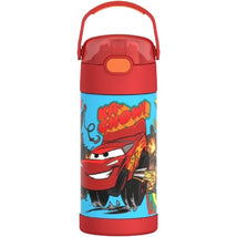 Thermos FUNtainer Stainless Steel Water Bottle 12 oz - Cars Image 1