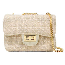 Tiny Treats - Classic Large Tweed Handbag, Cream Image 1