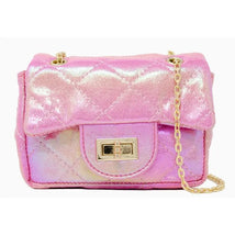 Tiny Treats - Classic Quilted Shiny Mini Bag, Pink Image 1