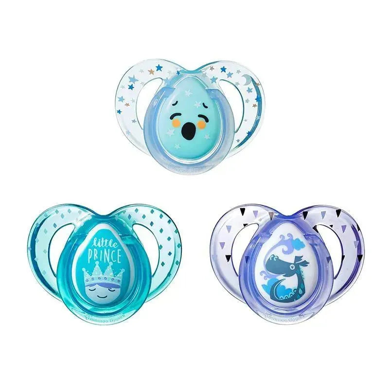 Tommee Tippee - 3Pk Closer To Nature Day & Night Glow-in-the-Dark Pacifiers, 6/18M (Colors May Vary) Image 2