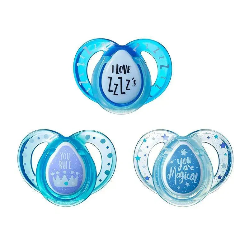 Tommee Tippee - 3Pk Closer To Nature Day & Night Glow-in-the-Dark Pacifiers, 6/18M (Colors May Vary) Image 3