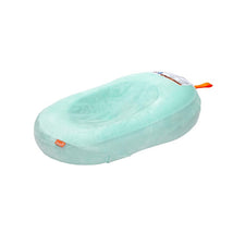 Puff Inflatable Bather by Tomy, designed for infants 0-6 months, featuring a soft mint green surface.