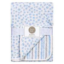 Trend Lab Cloud Knit Blanket, Blue/Gray Image 1
