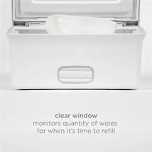 Ubbi - Wipes Dispenser with Weighted Plate and Secure Seal, Taupe Image 2