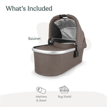 UPPAbaby Bassinet/Compatible with Vista, Cruz, Ridge, Minu Strollers/Overnight Sleep Solution/Mattress, Sheet, and Bug Shield Included/Theo (Dark T Image 2
