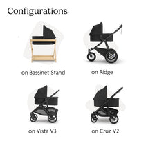 UPPAbaby - Bassinet V3, Compatible with Vista, Cruz, Ridge, Minu Strollers, Greyson (Charcoal Mélange/Carbon Frame) Image 2
