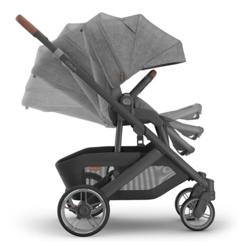 Uppababy - Cruz V3 Stroller Greyson (Charcoal Mélange/Carbon Frame/Saddle Leather) Image 9