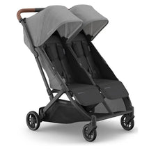 Uppababy - Minu Duo Side By Side Compact Double Stroller, Greyson (Charcoal Mélange/Carbon Frame/Saddle Leather) Image 1