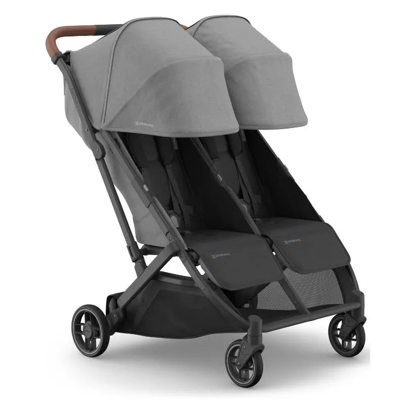 Uppababy - Minu Duo Side By Side Compact Double Stroller, Greyson (Charcoal Mélange/Carbon Frame/Saddle Leather) Image 3