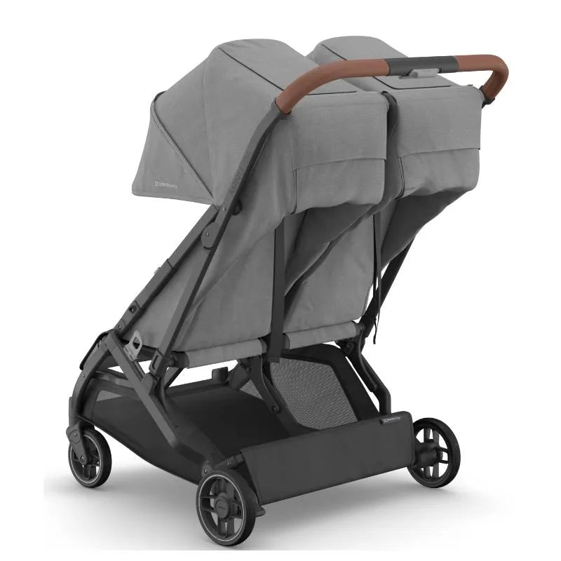 Uppababy - Minu Duo Side By Side Compact Double Stroller, Greyson (Charcoal Mélange/Carbon Frame/Saddle Leather) Image 8