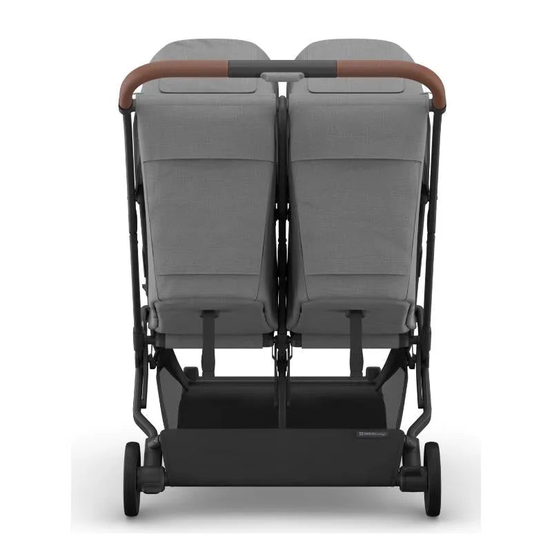 Uppababy - Minu Duo Side By Side Compact Double Stroller, Greyson (Charcoal Mélange/Carbon Frame/Saddle Leather) Image 9