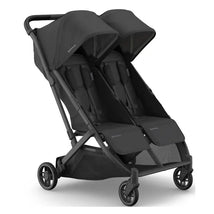 Uppababy - Minu Duo Side By Side Compact Double Stroller, Jake (Charcoal/Carbon Frame/Black Leather) Image 1