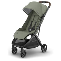 Uppababy Minu V3 Compact Stroller, Evelyn, Meadow Green | Carbon Frame | Chestnut Leather Image 1