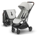 Uppababy - Minu V3 Compact Stroller, Savannah (Pearl Gray Melange/Carbon Frame/Chestnut Leather) Image 1