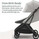 Uppababy - Minu V3 Compact Stroller, Savannah (Pearl Gray Melange/Carbon Frame/Chestnut Leather) Image 2