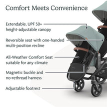 Uppababy - Rumbleseat V3 Second Lower Seat, Kenzi (Mystic Aqua/Carbon Frame/Saddle Leather) Image 2