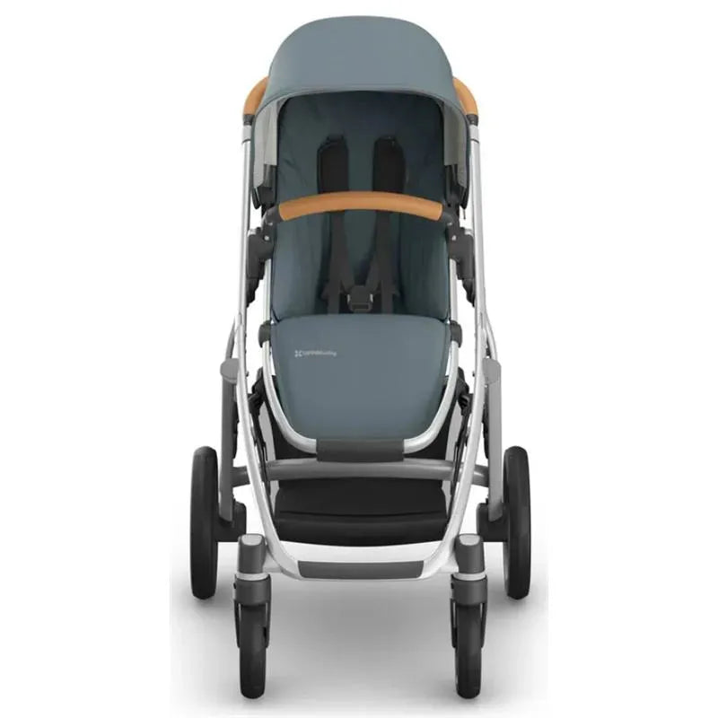 Uppababy - Vista V3 Stroller, Callum (Stone Blue/Silver Frame/Sand Leather) Image 4