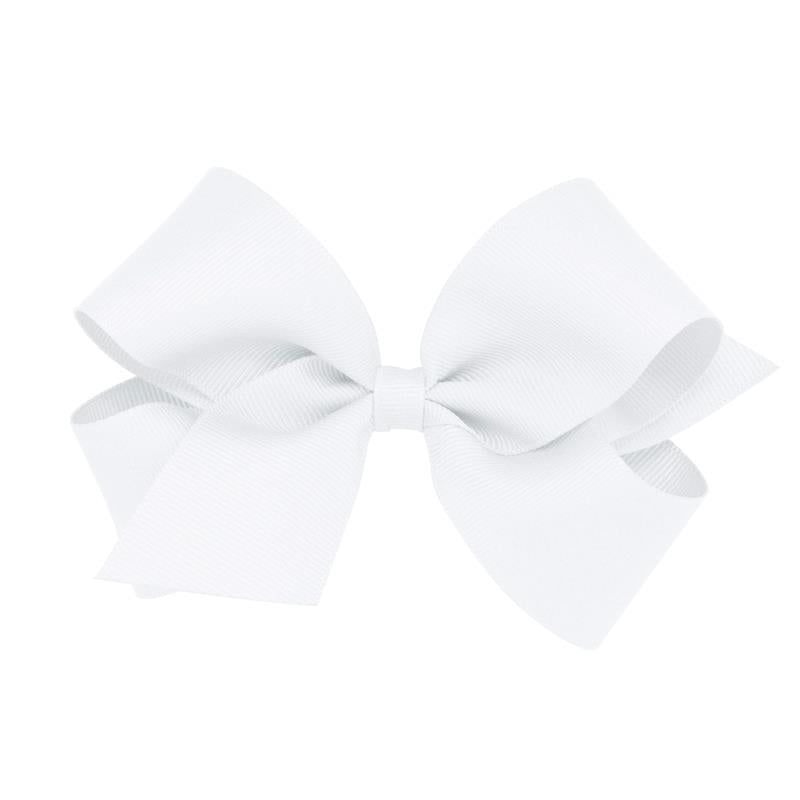 Wee Ones - Girls' Plain Wrap Classic Grosgrain Hair Bows on a WeeStay No-Slip Hair Clip Image 1