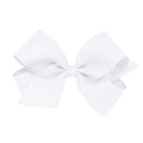 Wee Ones - Girls' Plain Wrap Classic Grosgrain Hair Bows on a WeeStay No-Slip Hair Clip Image 1