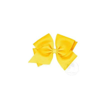 Wee Ones Mini King Classic Grosgrain Hair Bow, Yellow, Size 5.25 X 3.5 (2 1/4 Ribbon) Image 1
