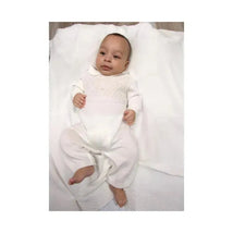 Will' Beth Baby Boys Ivory Knit Coverall & Blanket Set, White Image 1