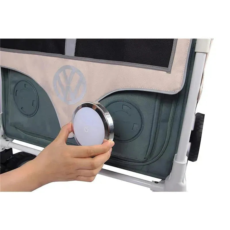 WonderFold - Volkswagon Special Edition Double Stroller Wagon (4 Seater), Bondi Blue Image 6