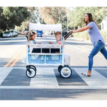 WonderFold - Volkswagon Special Edition Double Stroller Wagon (4 Seater), Bondi Blue Image 2