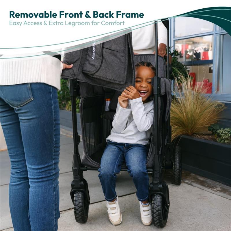Wonderfold - W2 Luxe Pro Stroller Wagon (2 Seater), Jet Black Image 4