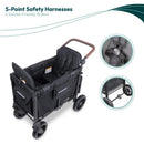 Wonderfold - W2 Luxe Pro Stroller Wagon (2 Seater), Jet Black Image 6