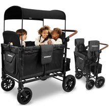WonderFold - W4 Luxe Quad Stroller Wagon (4 Seater), Volcanic Black Image 1