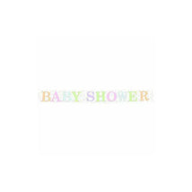 Amscan Baby Steps Baby Shower Party Fringe Letter Banner Decoration, Paper, 7' x 10 Image 1
