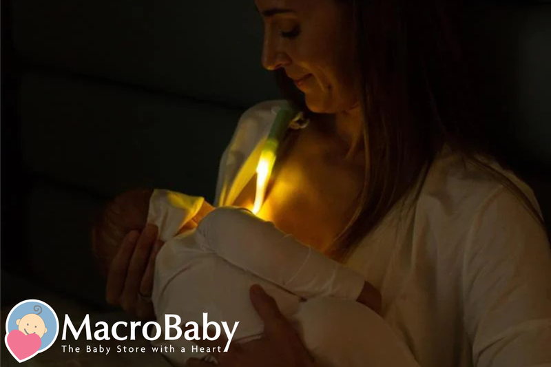 LatchLight Wearable Baby Night Light for breastfeeding and bottle feeding