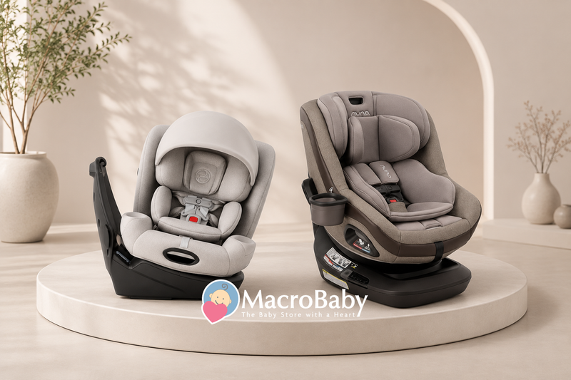 Premium baby car seats on display