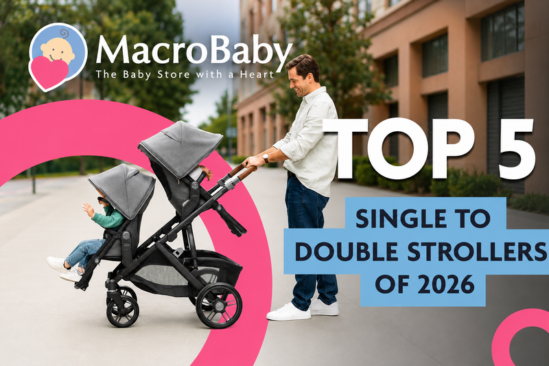 Man pushing double stroller with two kids, top 5 single to double strollers 2026