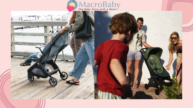 Lightweight baby strollers for easy travel, perfect for walks by the dock or city streets with family.