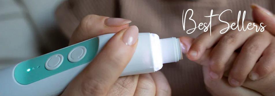 Baby nail trimmer with safety guard, gentle electric nail file for infants, best sellers
