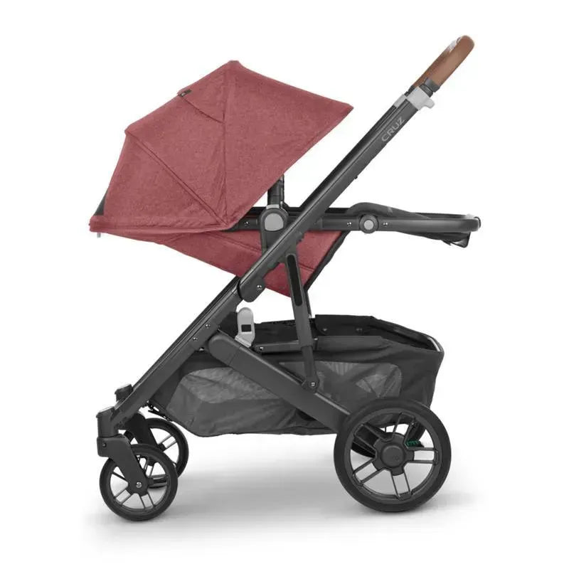 Uppababy - Cruz V2 Stroller, Lucy (Rosewood Mélange/Carbon Frame/Saddle Leather) Image 7