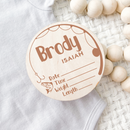 Custom Birth Announcement Stat Disc - Brody Fishing