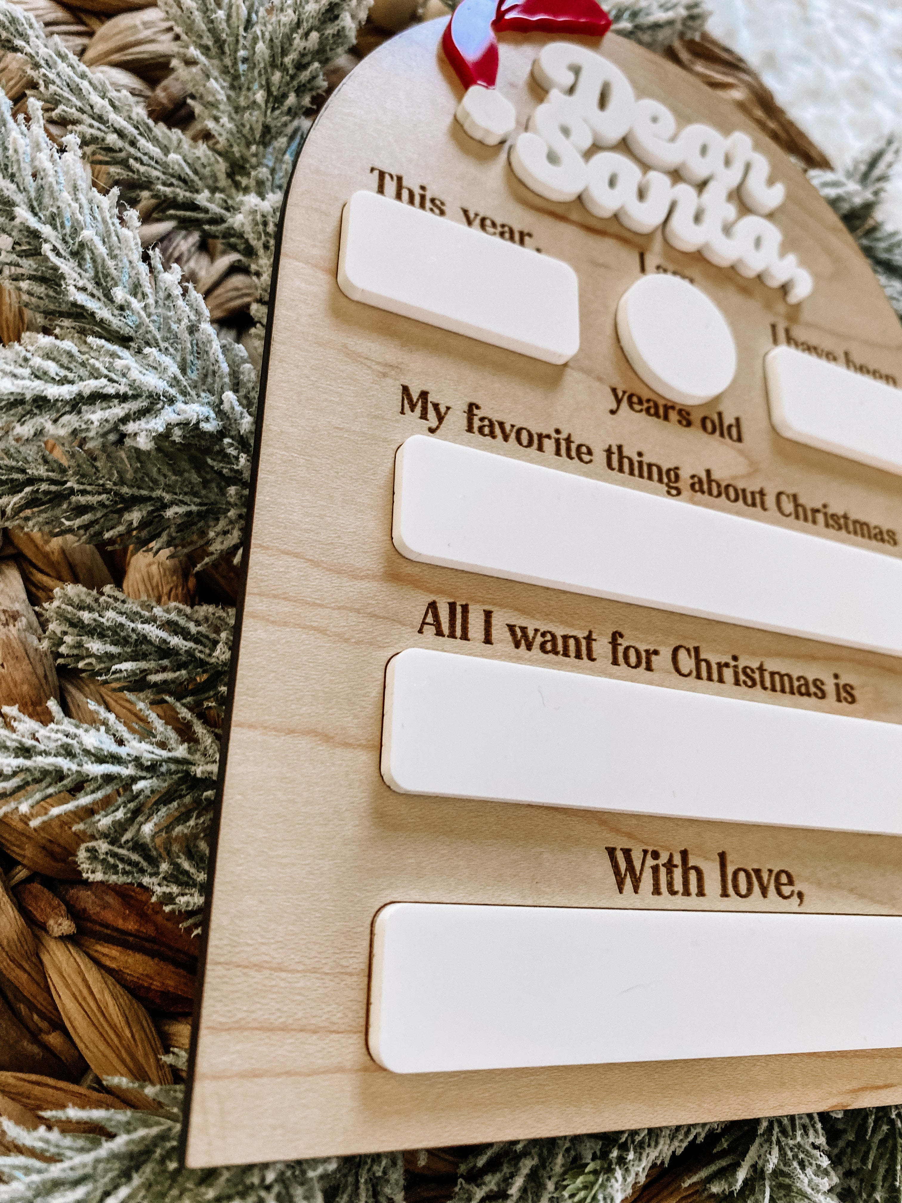 Dear Santa Chistmas Board - Maple
