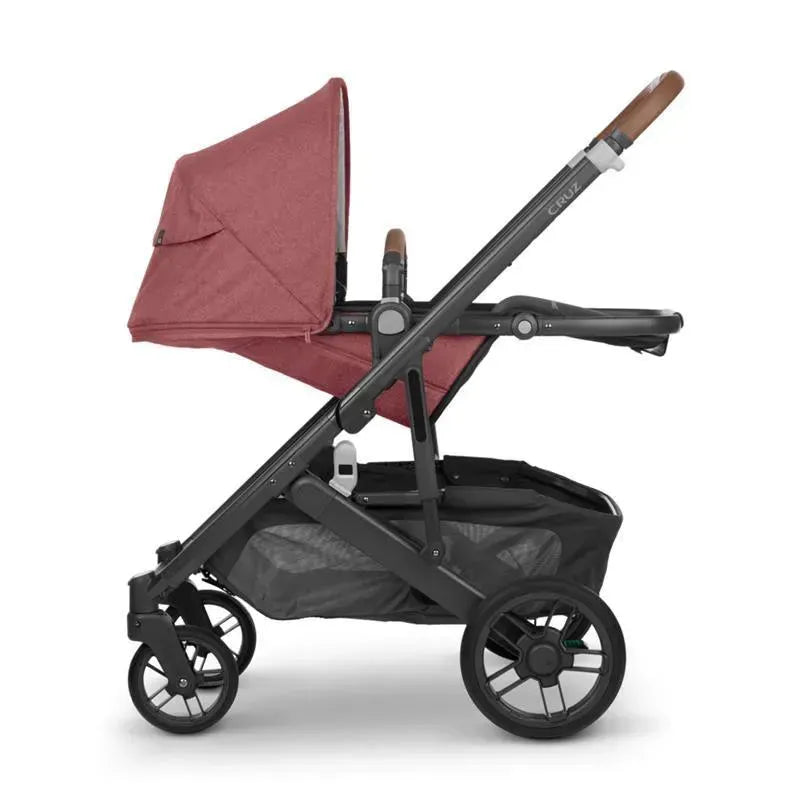 Uppababy - Cruz V2 Stroller, Lucy (Rosewood Mélange/Carbon Frame/Saddle Leather) Image 5