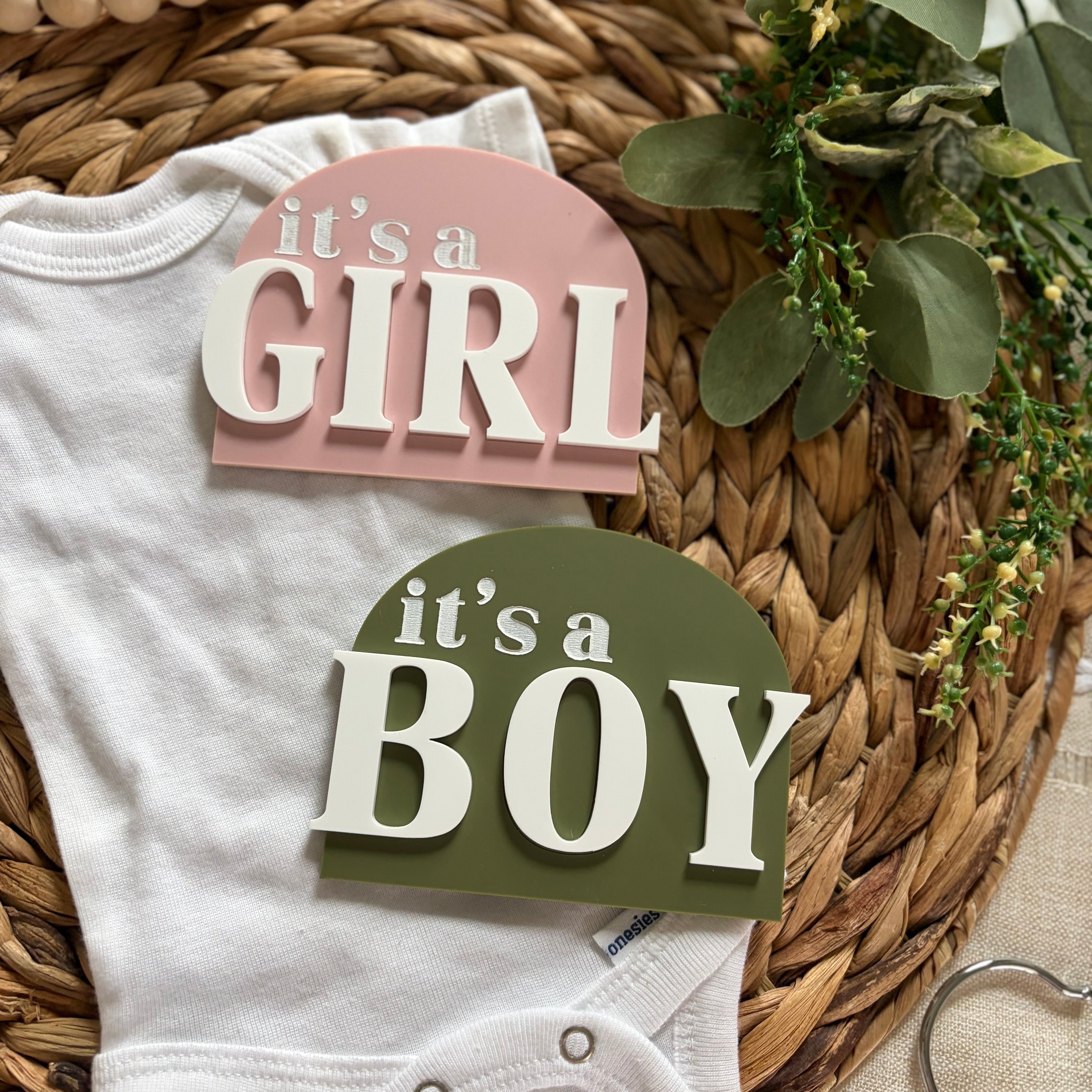 It’s a Boy/It’s a Girl Gender Reveal Sign - Full Acrylic