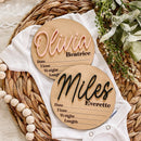 Personalized Birth Stat Sign - Dainty Script