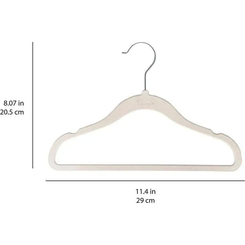 3 Sprouts - 15Pk Baby Velvet Hangers, Cream Image 2