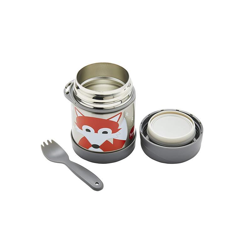 3 Sprouts - Stainless Steel Food Jar, Fox Image 3