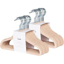 3 Sprouts - Velvet Baby Hangers, Non-Slip, Durable, Pack of 15, Hazelnut Image 1