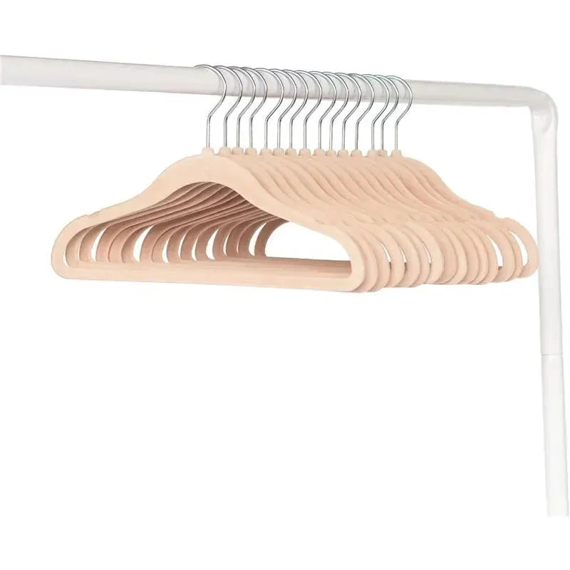 3 Sprouts - Velvet Baby Hangers, Non-Slip, Durable, Pack of 15, Hazelnut Image 3