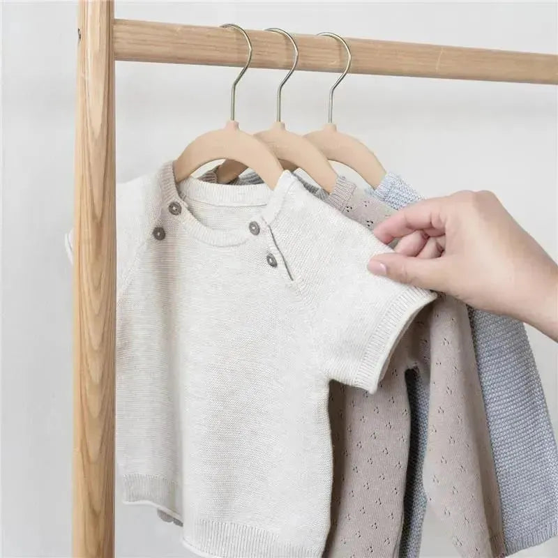 3 Sprouts - Velvet Baby Hangers, Non-Slip, Durable, Pack of 15, Hazelnut Image 8